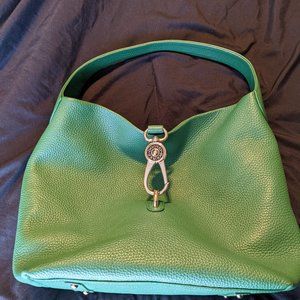 Dooney & Bourke Pebbled Leather Logo Lock Hobo